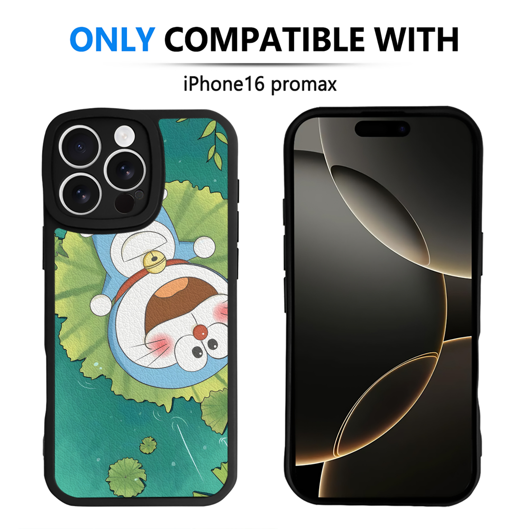 （画像用） ドラえもん Doraemon 【iPhone 16シリーズ対応】シリコンスマホケース（レザー調） 材質：シリコン